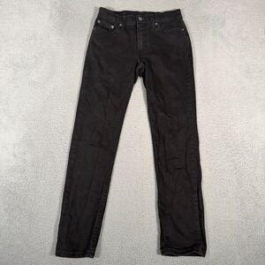 Levis Jeans Mens 29x30 (Fits 28) Black 511 Slim Fit Denim Stretch 5 Pocket Fade